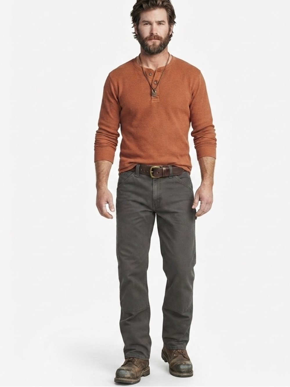 Carhartt Work Pant Mens 34x34 Gray Rugged Flex Canvas BN2291-M NEW